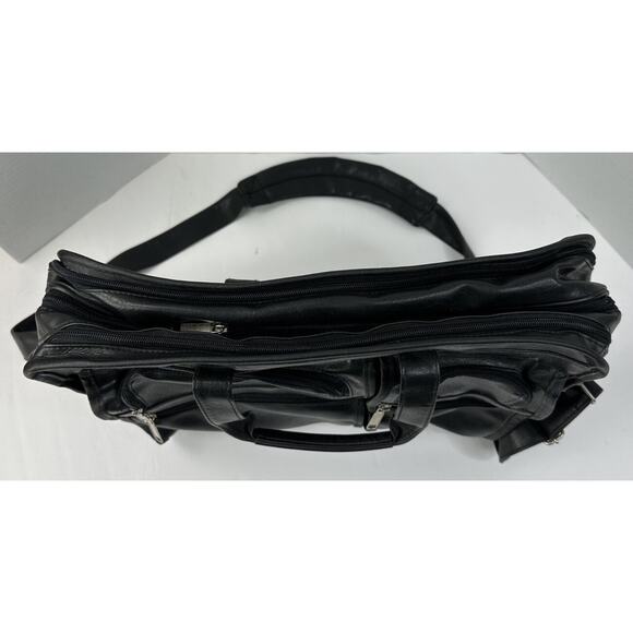 LOUIS RUKEYSER’S WALL STREET CLUB Expandable Satchel Messenger Bag *READ* - Picture 6 of 8